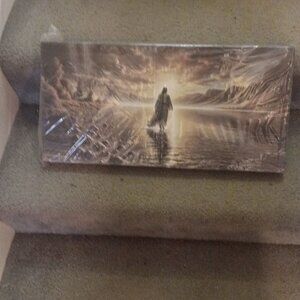 Jesus walking on water canvas picture